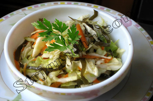 Салат с морской капустой «Осиная талия»