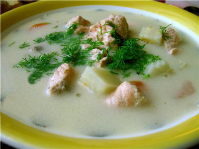 Суп картофельный с салакой