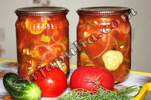 огурцы  в томатном соке