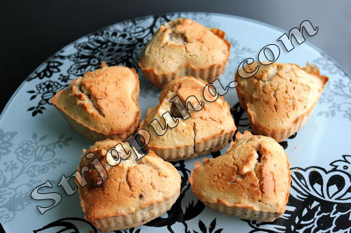Кофейные капкейки (маленькие кексы) с грецким орехом